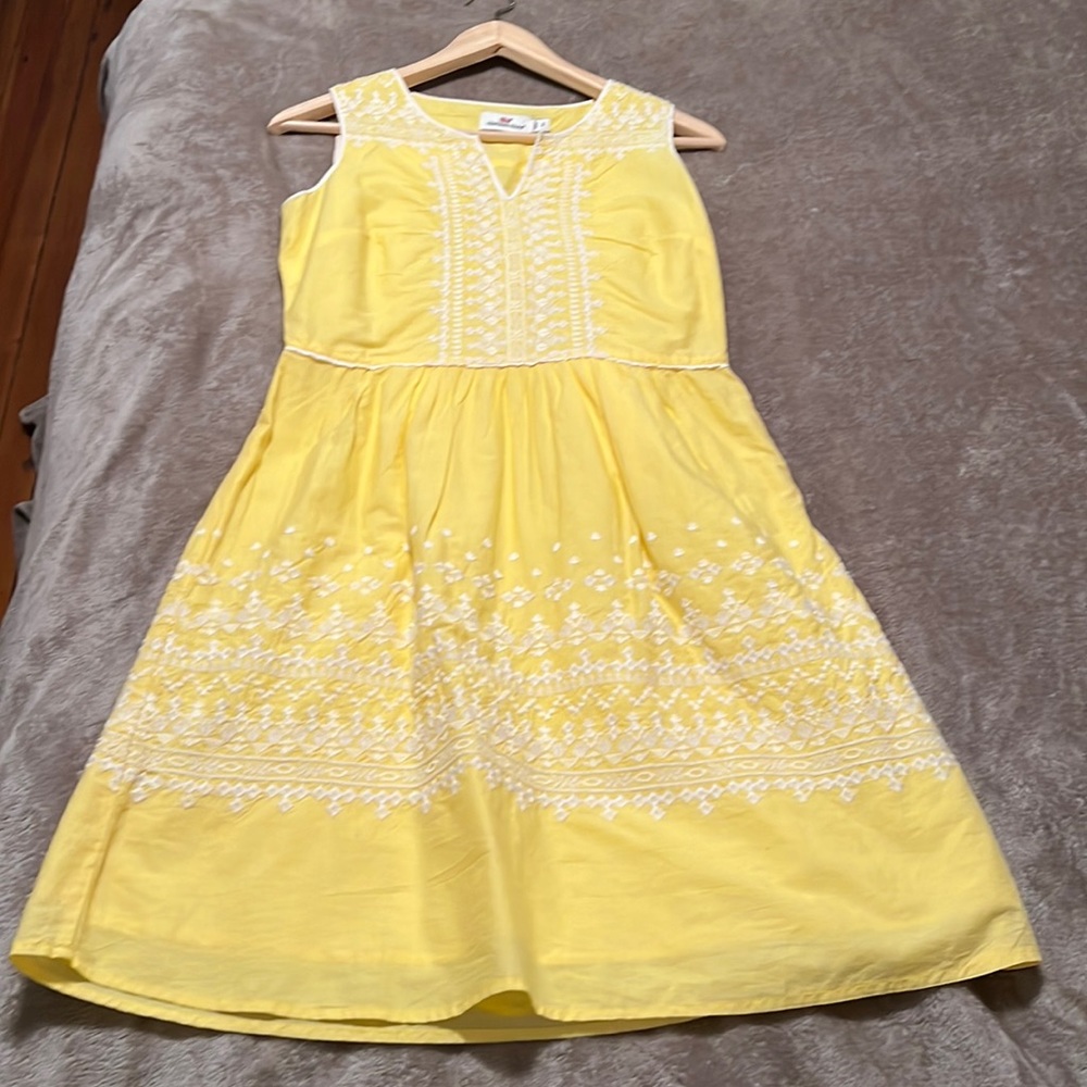 Yellow mini vineyard vines dress